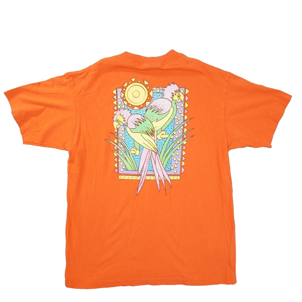 Vintage 80s Panama City Beach Single Stitch T Shirt Men's Large USA Made Orange